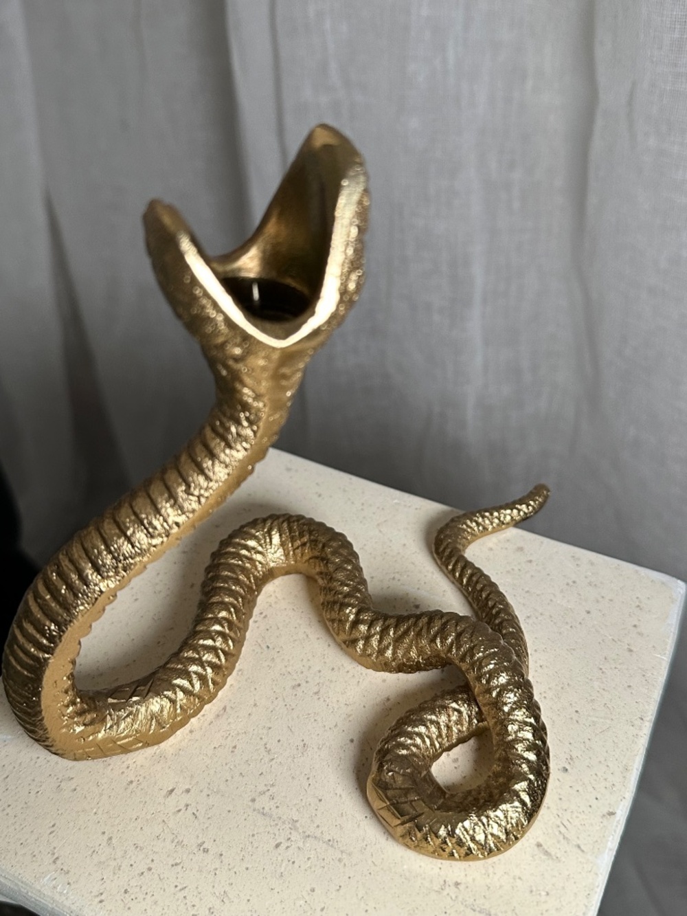 Threshold Gold Snake Candle Holder Halloween Whimsigoth decor - Picture 8 of 8